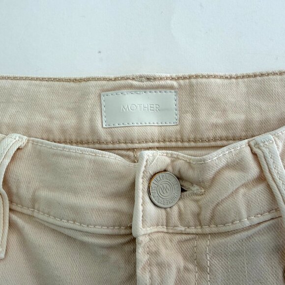 Mother The Insider Crop Step Fray in Chalk It Up Ivory Size 27 - Picture 8 of 13